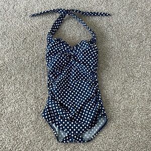 ModCloth girlhowdy bathing suit - blue and white